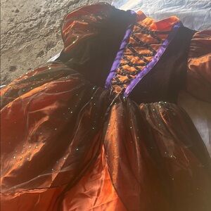 Kids Halloween Witch Costume - Orange and Black
